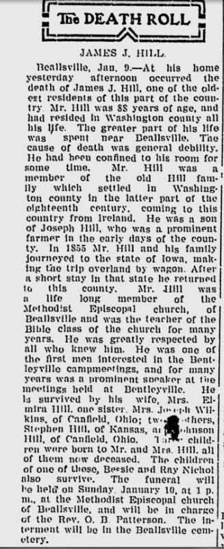 James J. Hill obit
